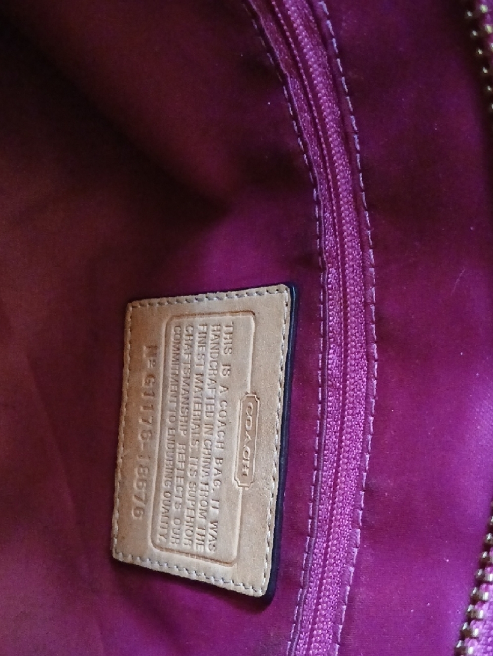 Coach Pink Signature Quilted Canvas Shoulder Tote - Picture 12 of 15